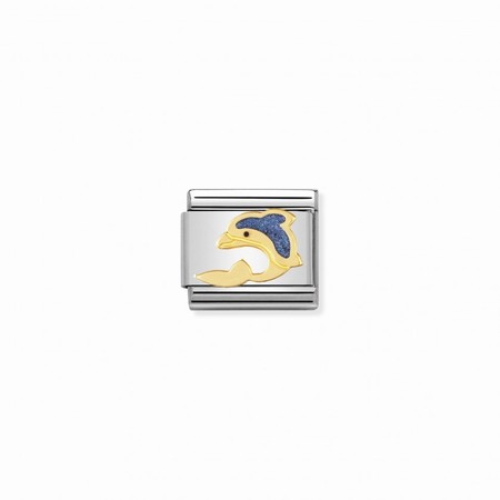 Nomination Gold Dolphin Enamel Composable Charm